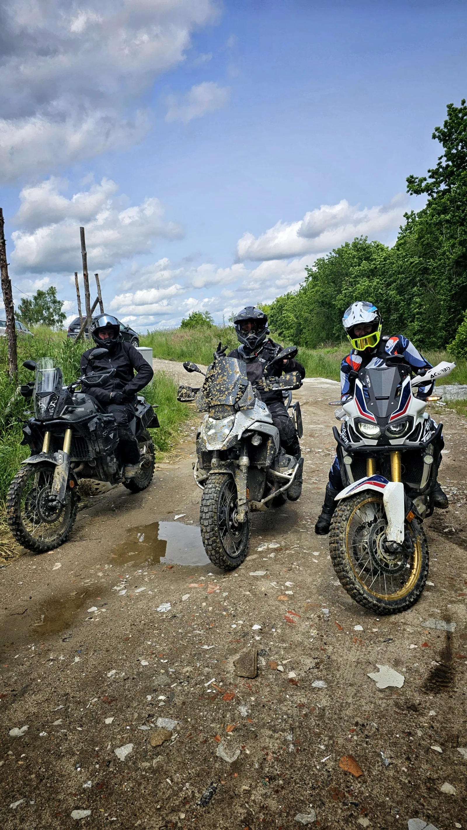 Motorräder bei einer gemeinsamen Tour