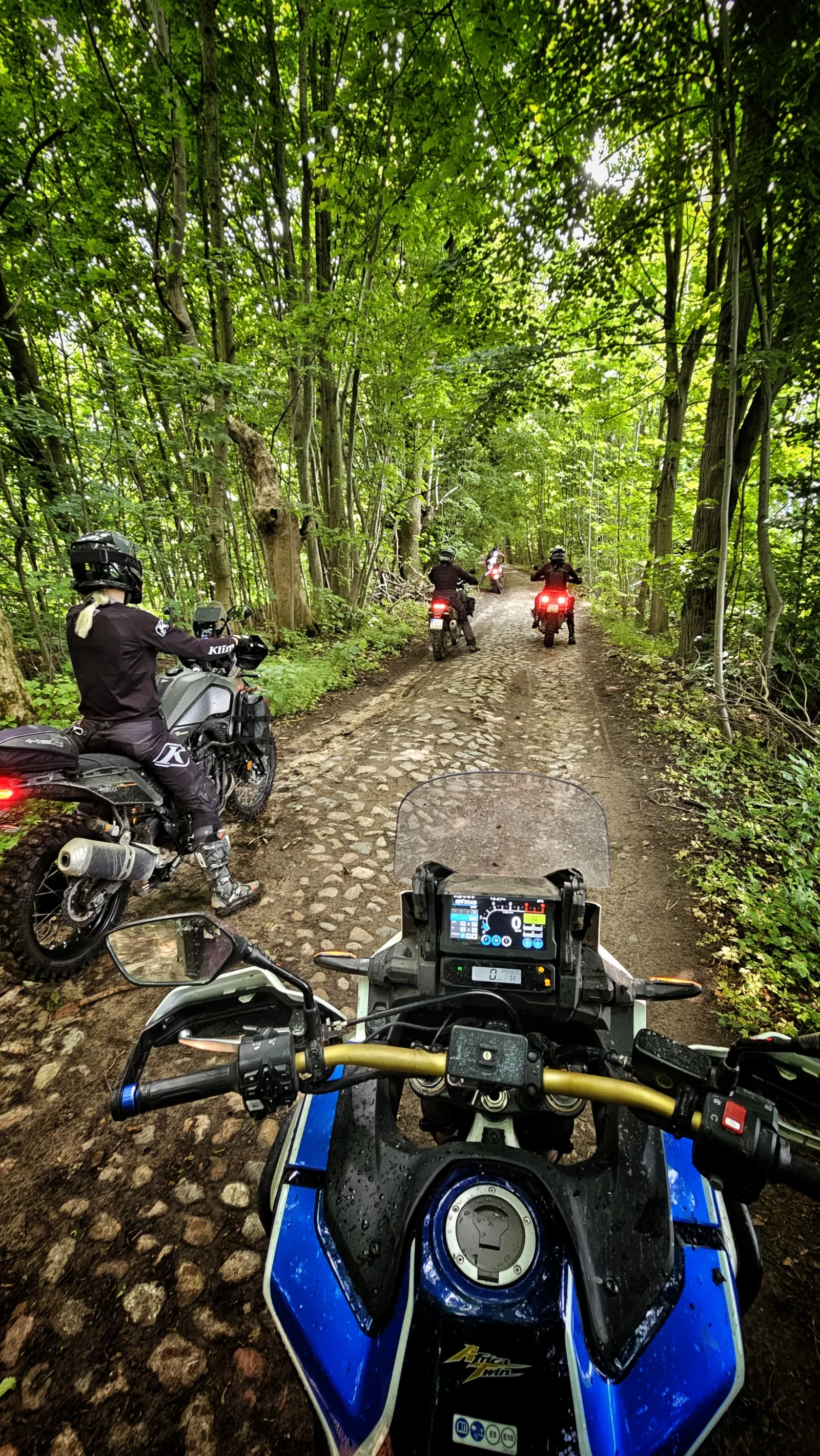 Waldstrecke für Motorräder