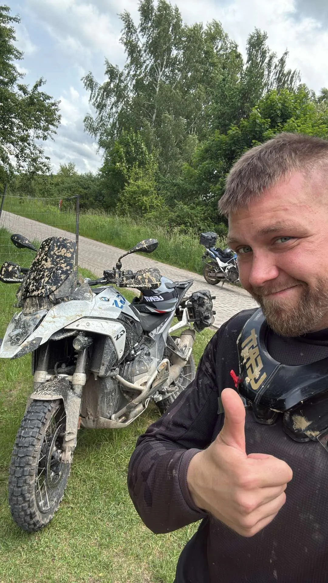 Teilnehmer einer Motorradtour